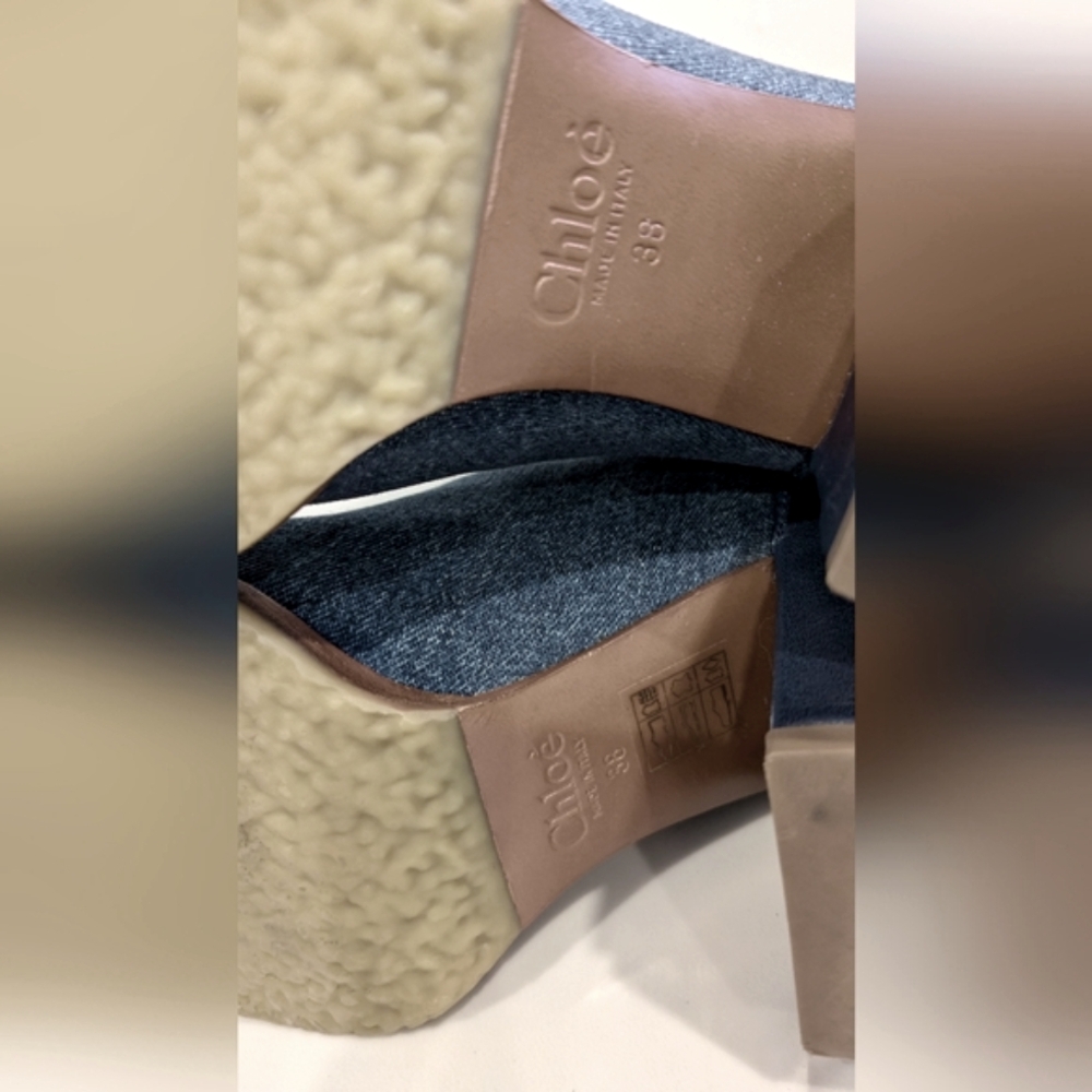 See By Chloe Denim Blue Knee-High Boots - Picture 9 of 9